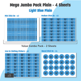 Jumbo Name Labels Pack - Plain Colours