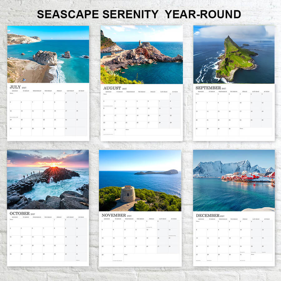 12-Month Seascape Calendar 2027