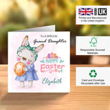 Sweet Easter card for granddaughter with cheerful spring theme