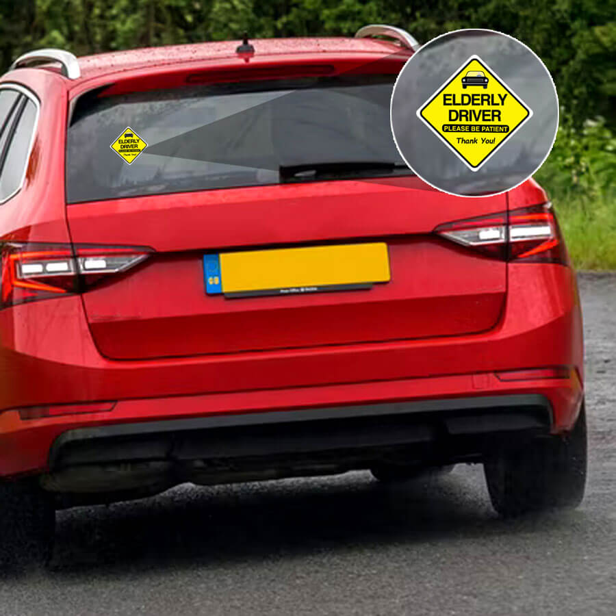 Elderly Driver - Please Be Patient Sign Sticker