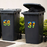 Waterproof Sunflower Stickers For Wheelie Bins