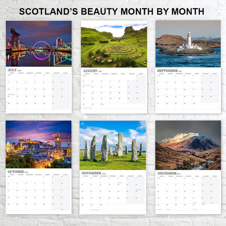 Scottish countryside 2027 wall calendar