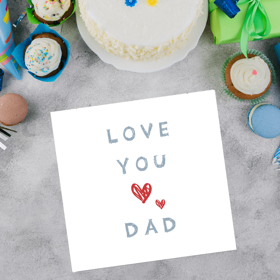 Premium quality dad day card