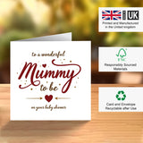 Baby shower congratulations card for mum to be