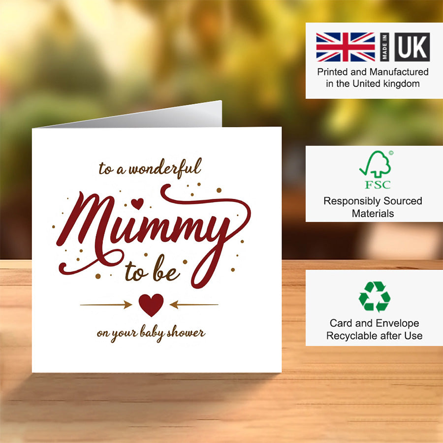 Baby shower congratulations card for mum to be