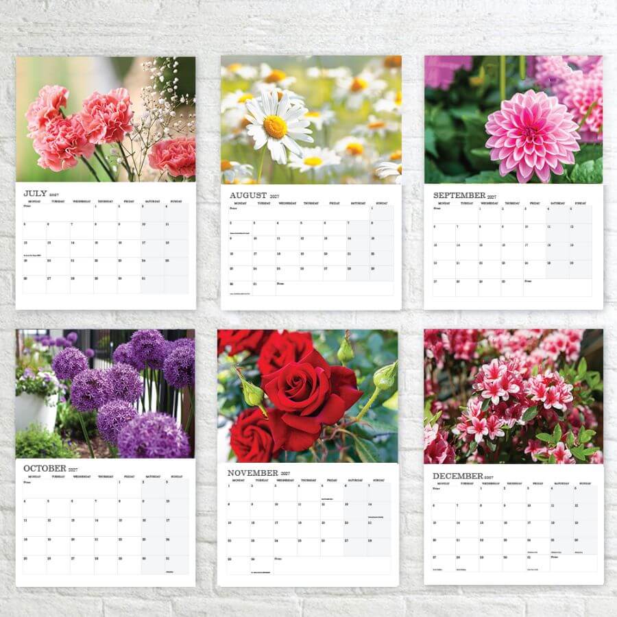 Flower Wall Calendar