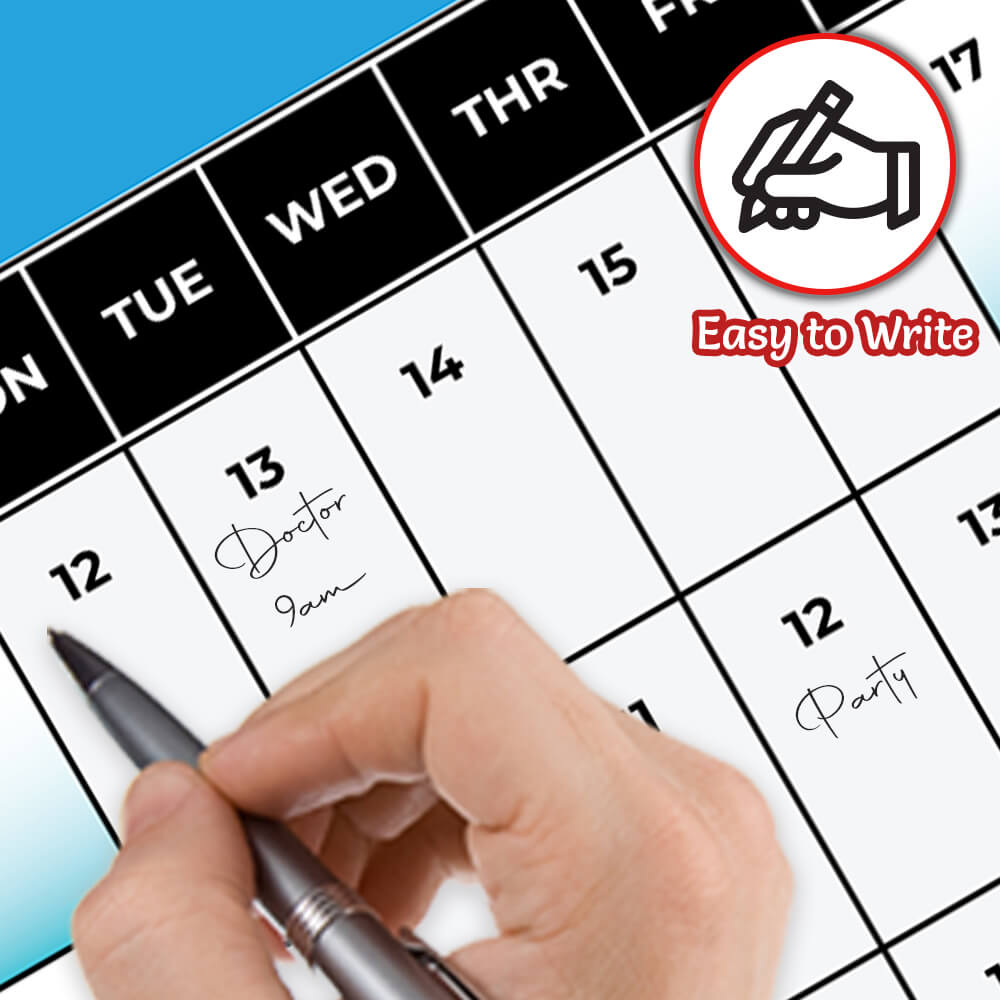 Premium 135GSM Blue Wall Planner for Home and Office