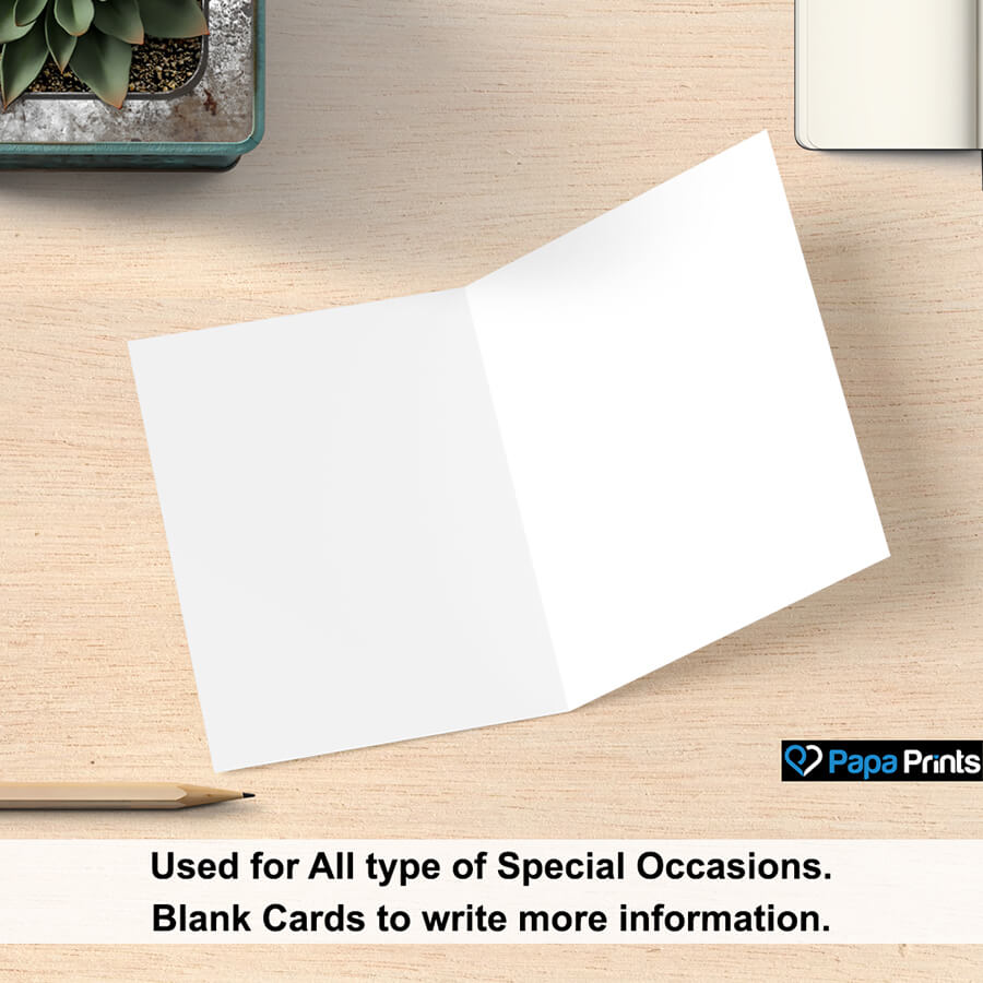 A5 Plain White Greeting Card with Envelopes