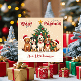 145x150mm dog Christmas card