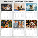 Crazy Canines 2027 Dog Wall Calendar A3 Size