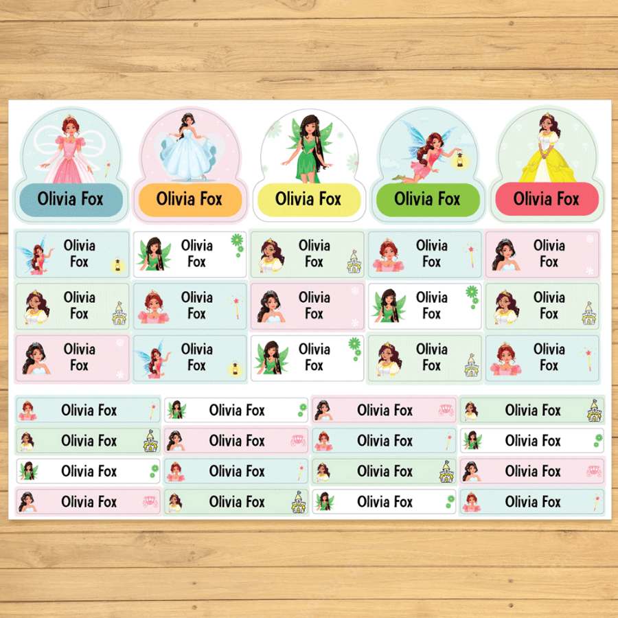 Fun and colorful kids clothing labels