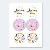 Festive Free Gift Labels for Christmas - 48 Stickers