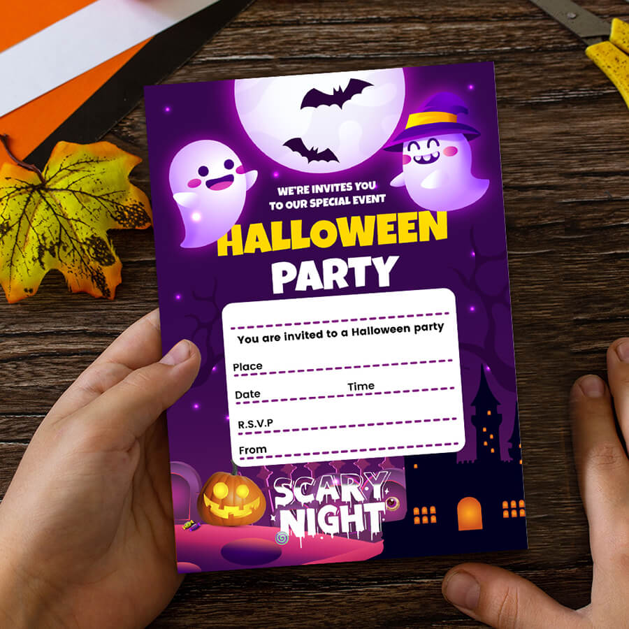 Halloween Party Invitations Card