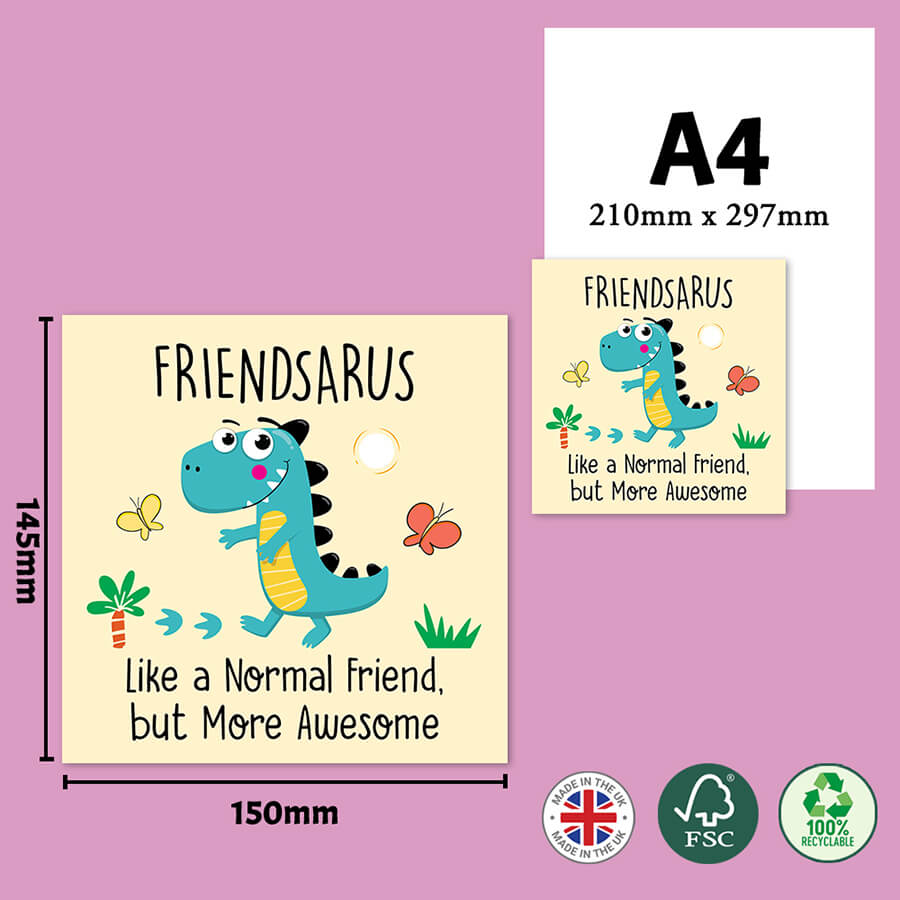 Cute Dinosaur Cards for Family