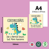 Cute Dinosaur Cards for Family