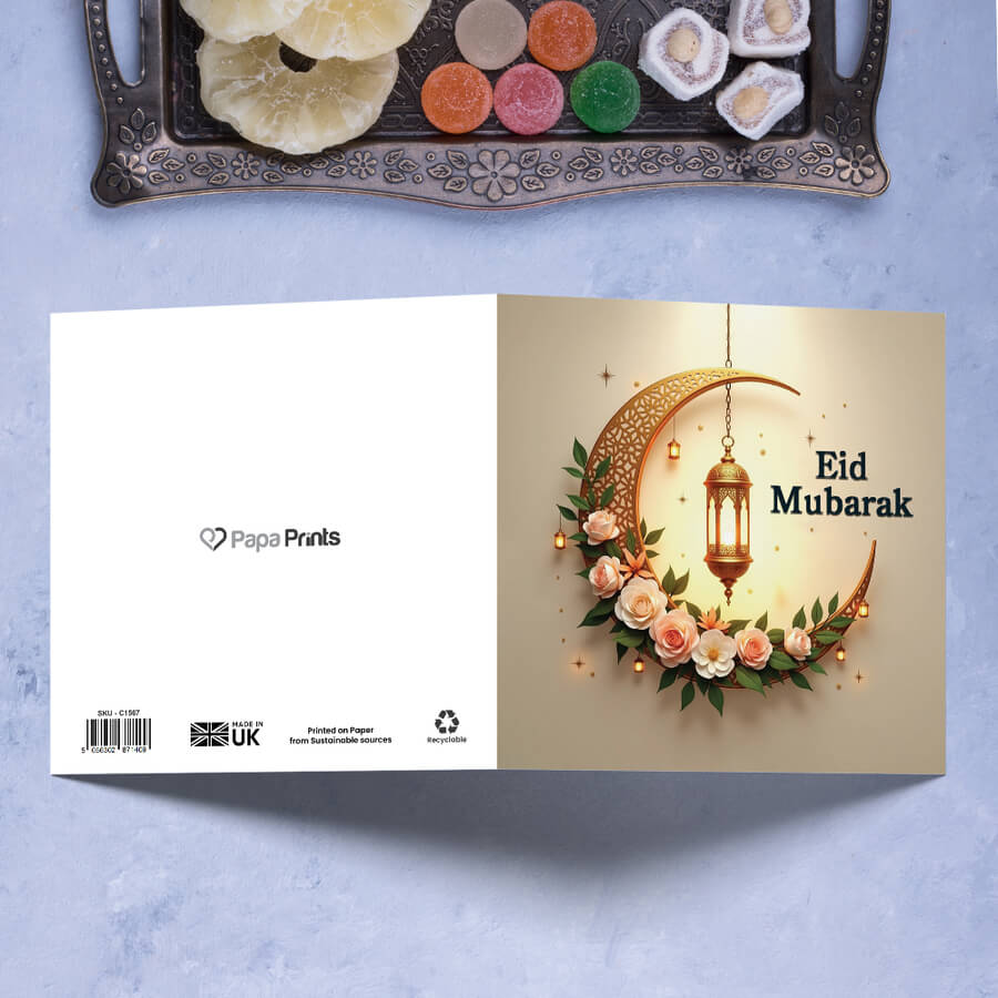 Blank Eid card for writing