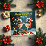 Merry Christmas Card – Pack of 1 with Envelope
