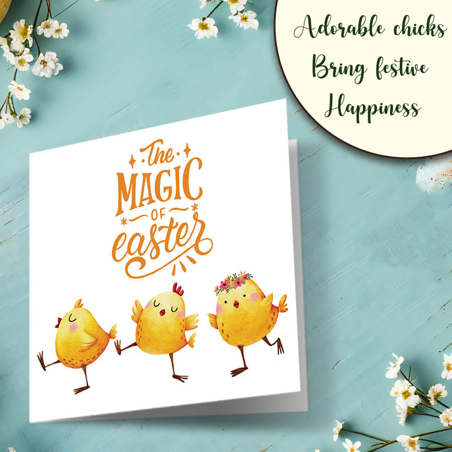 Chicks Easter Card