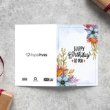 Blossoming Wishes Elegant Floral Birthday Greeting Cards Collection