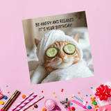 funny cat birthday card