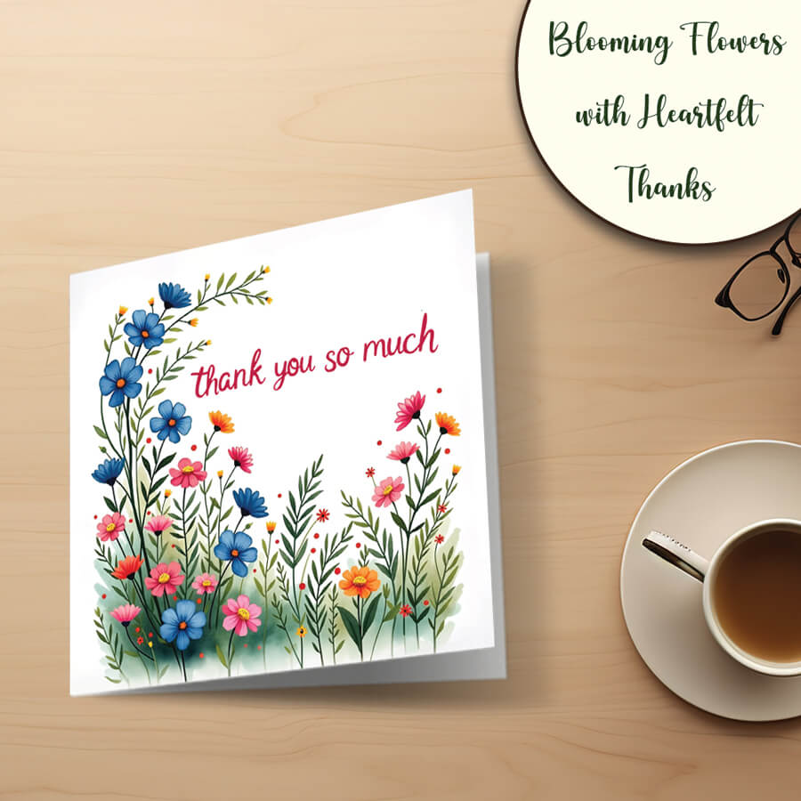 Elegant Thank You SO MUCH Greeting Card for All Occasions