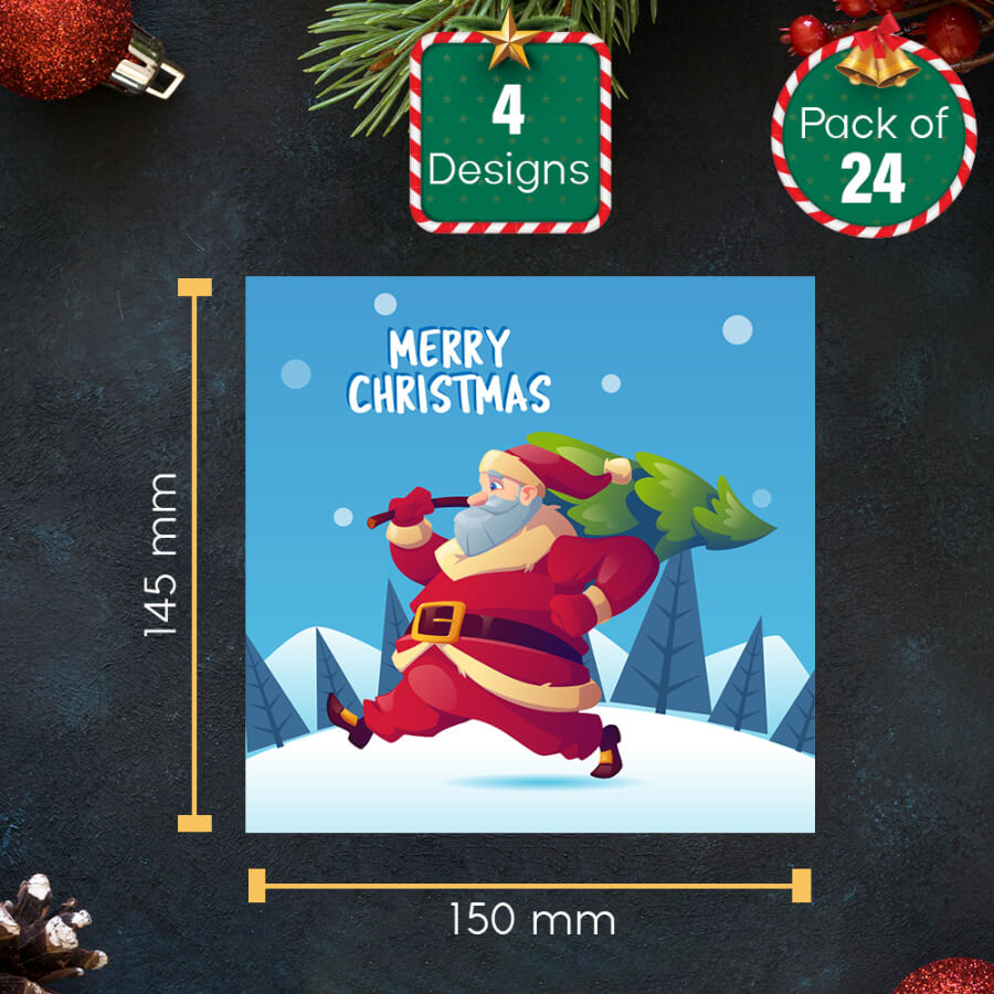 Festive Santa holiday card