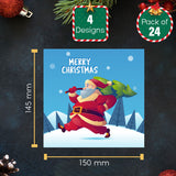 Festive Santa holiday card