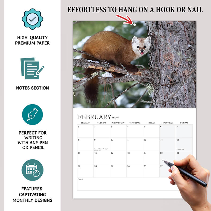 2027 British Wildlife A3 Calendar 