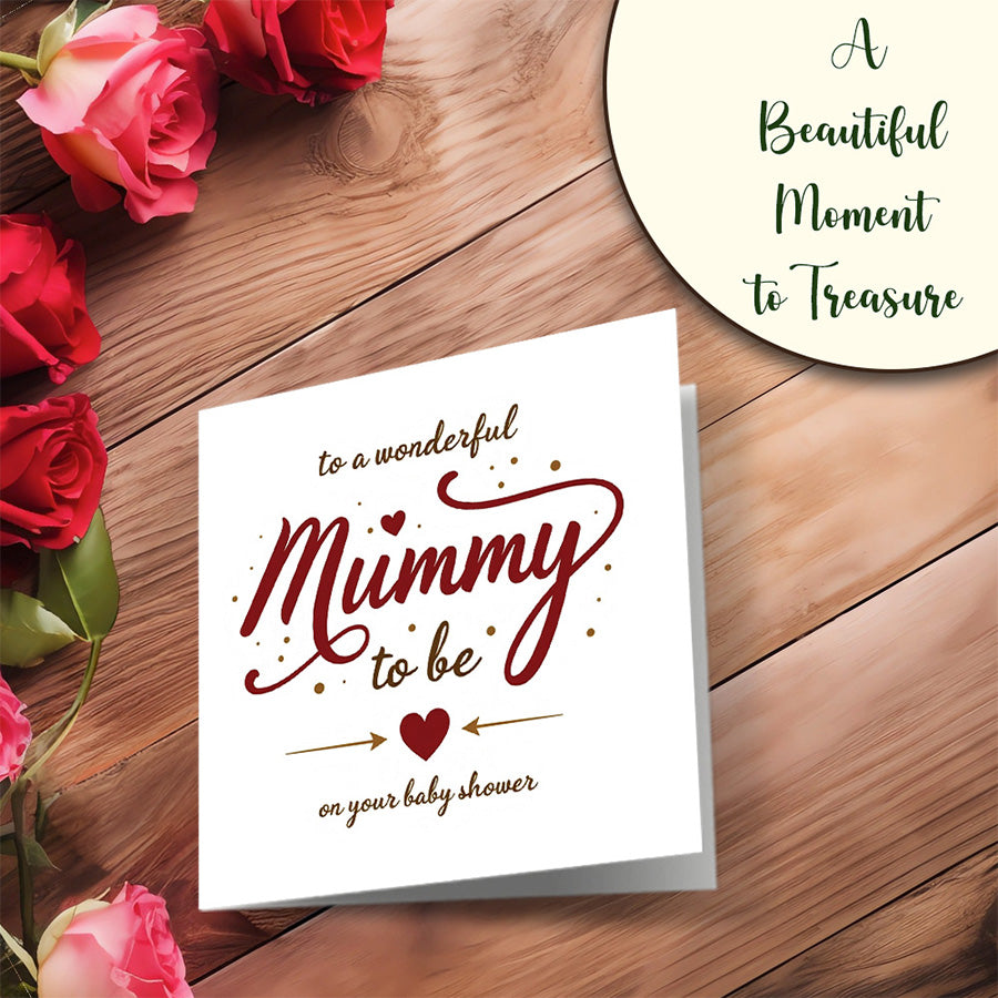 Charming baby shower card for expecting mum with cute design