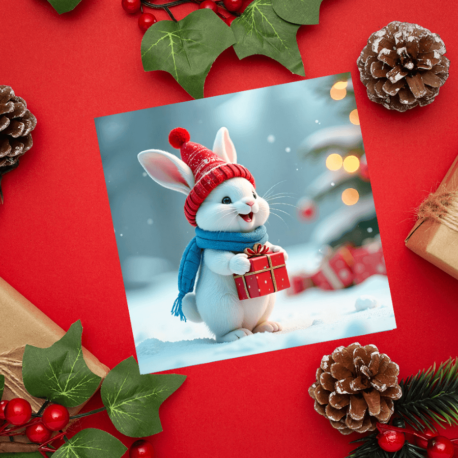 cute animal christmas cards pack