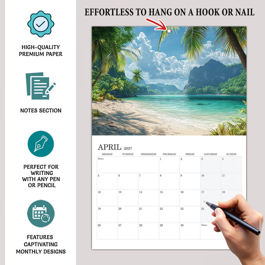 Tropical paradise calendar UK