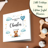 new baby boy blank inside card