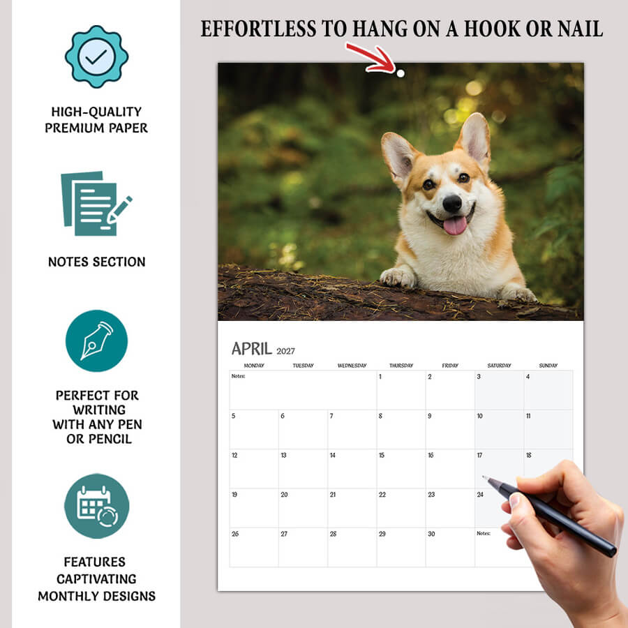 Corgi Calendar 2027 UK