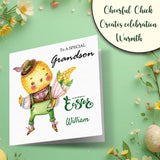 Personalised Easter wishes card for beloved grandson
