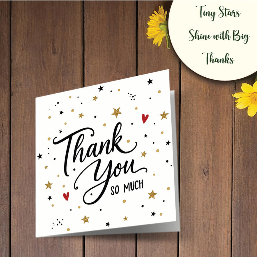 Thank You Card for Teachers Family and Friends