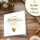 Mummy to be baby shower card with sweet typography design