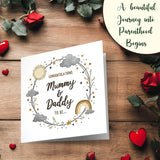 Sweet mummy and daddy to be card for baby shower celebration