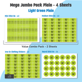 Jumbo Name Labels Pack - Plain Colours