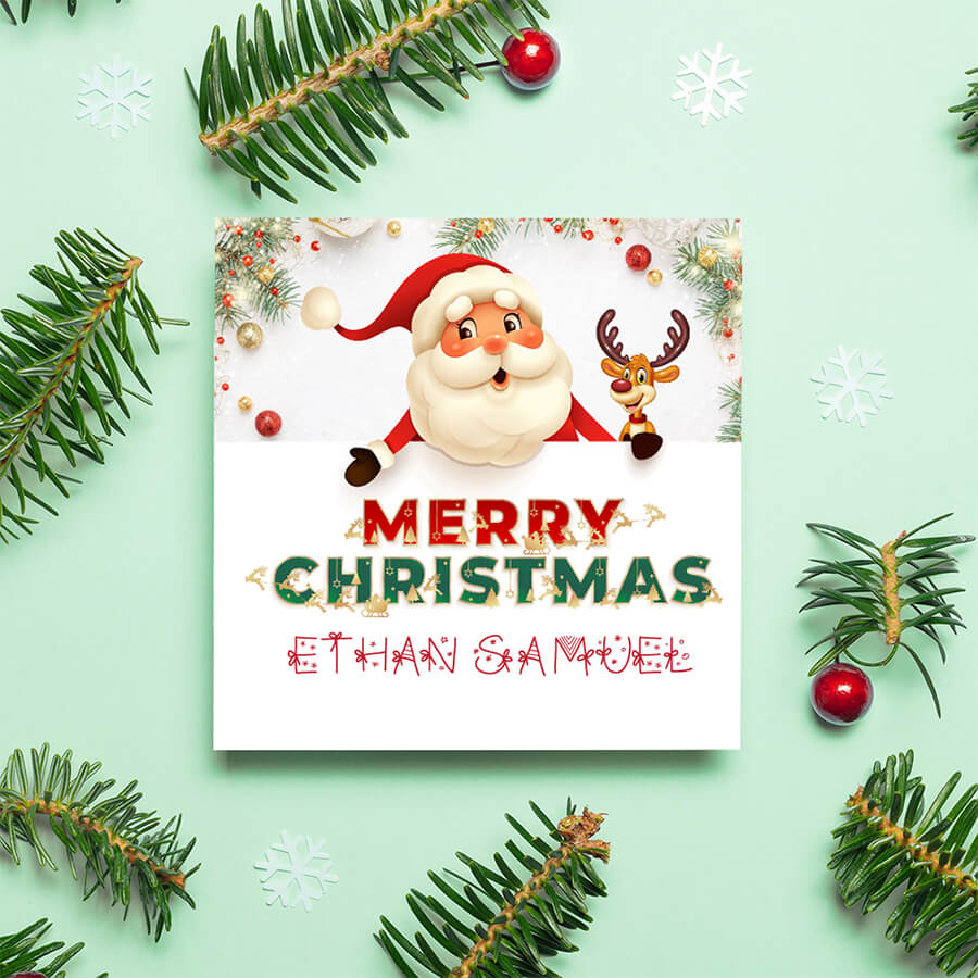 kids personalised holiday card