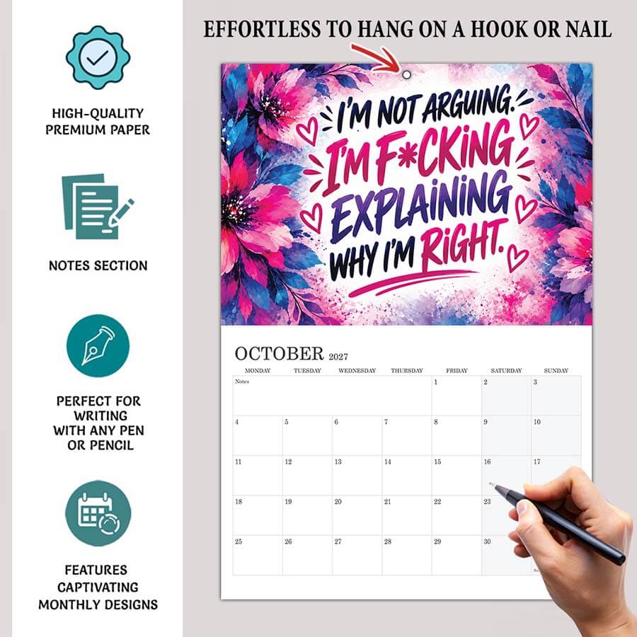 Funny Another Fucking Calendar 2027 UK