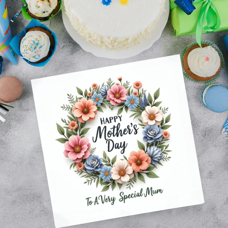 elegant floral Mother’s Day card for mom