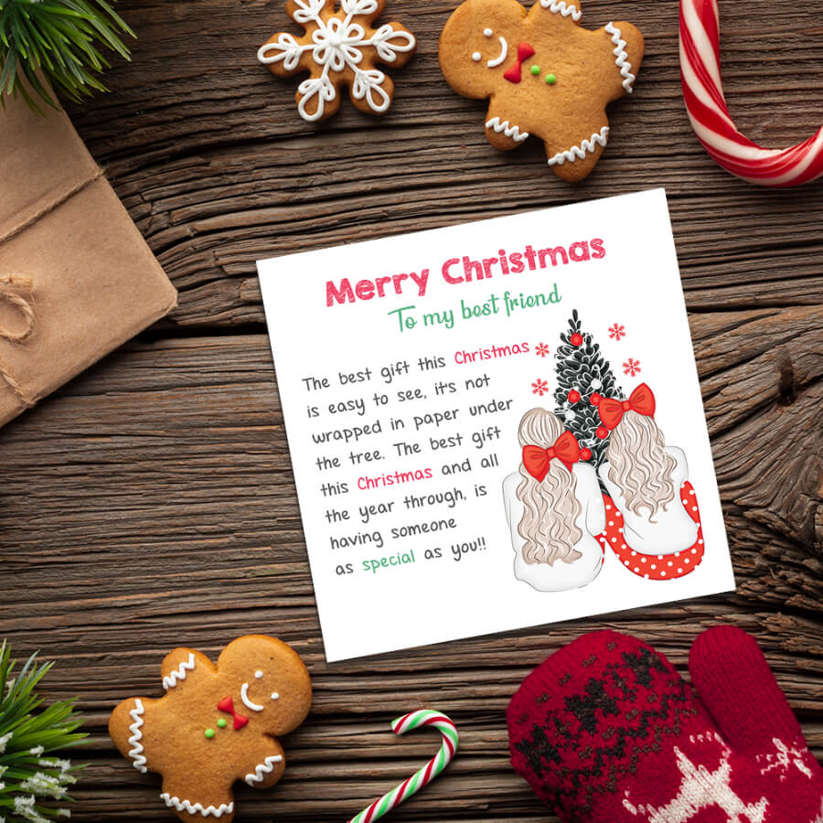 Festive card for best friend