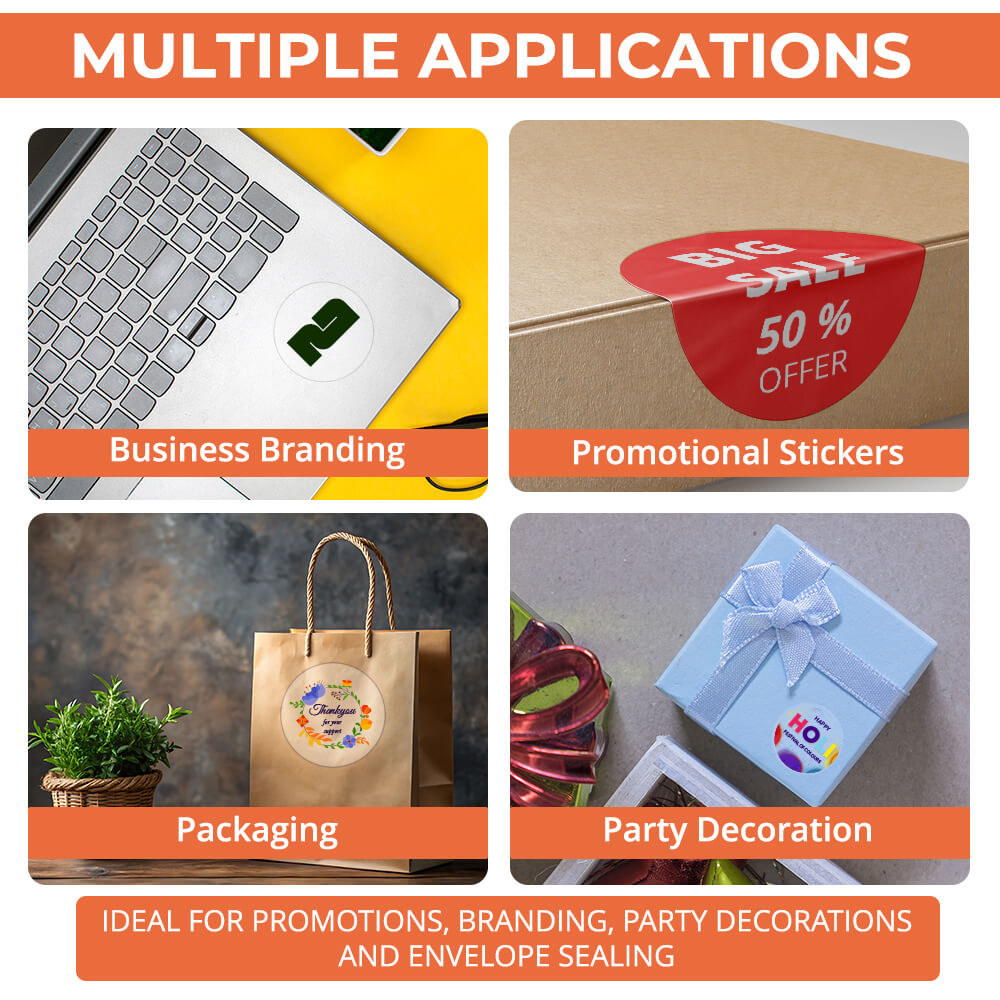 Personalised Logo Stickers - Round - Round Gloss, Clear & Matt
