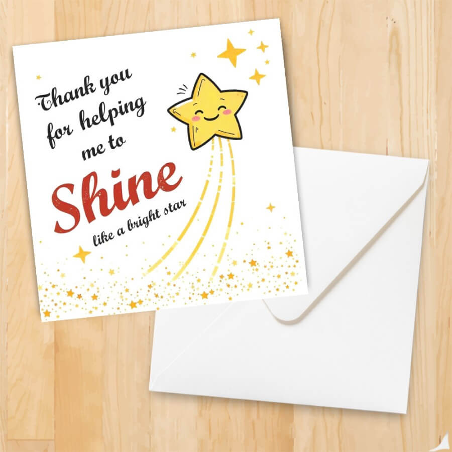 Teacher Thank You Greeting Card