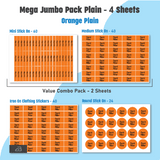 Jumbo Name Labels Pack - Plain Colours