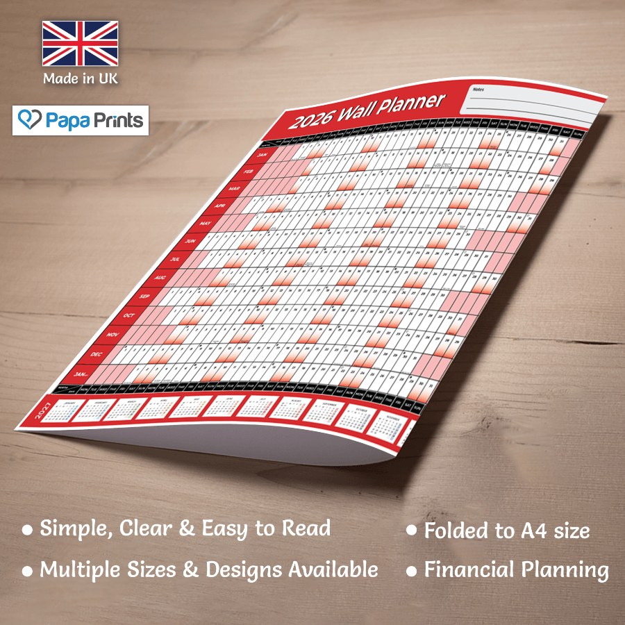 135GSM Yearly Wall Calendar