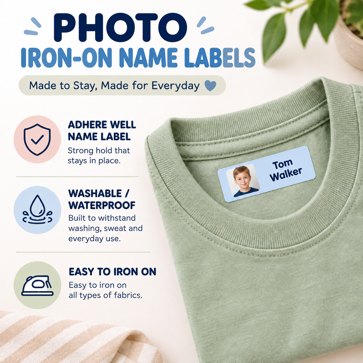 PHOTO IRON-ON NAME LABELS