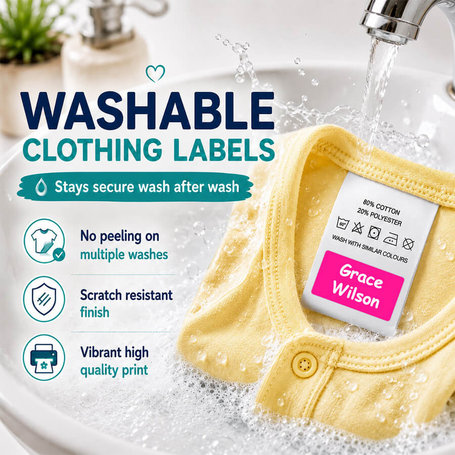 Waterproof School Labels