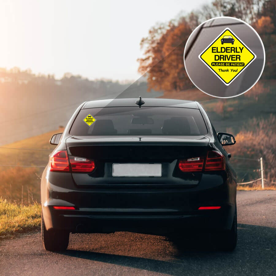 Elderly Driver - Please Be Patient Sign Sticker