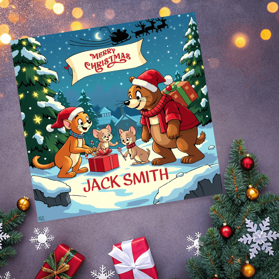 personalised festive greeting